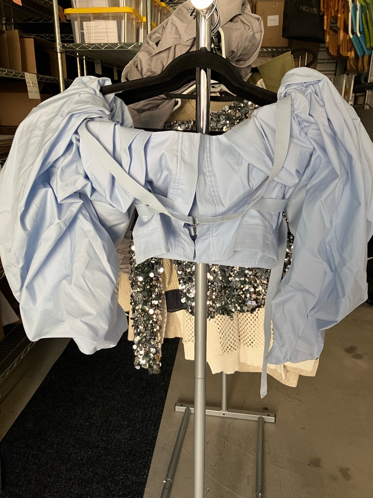 Jacquemus Light Blue Label Detail Top